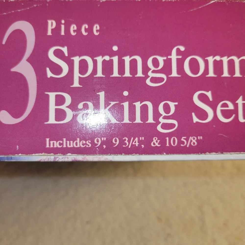 Progressive Springform CAKE PAN SET 8 1/2, 9 1/2‎ & 10'' Diameter